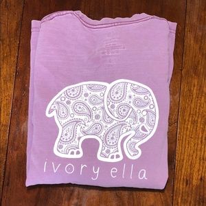 Ivory Ella Purple Acid Wash Crewneck